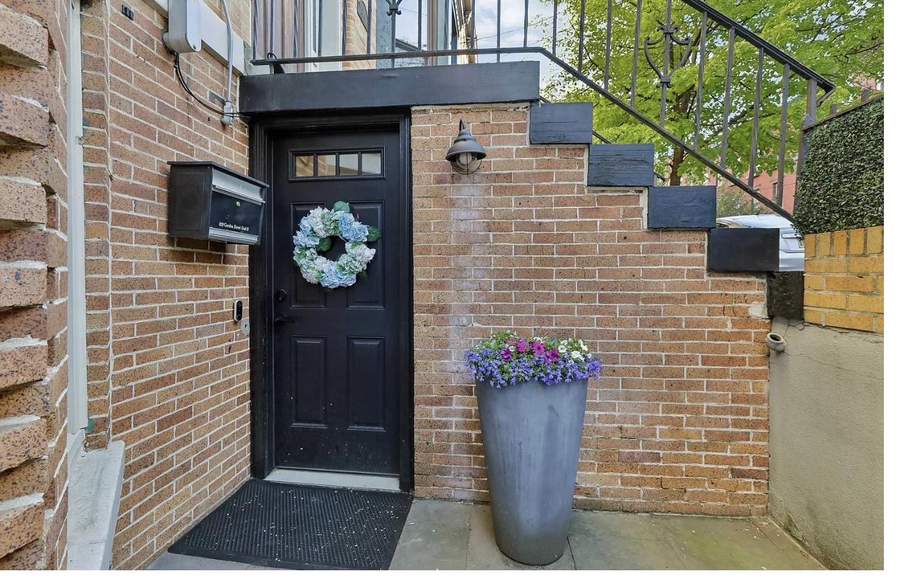 Private garden-level entrance to Apartment B